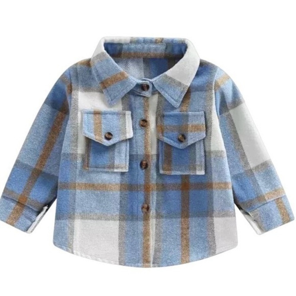 New 4T toddler plaid heavy shirt jacket
